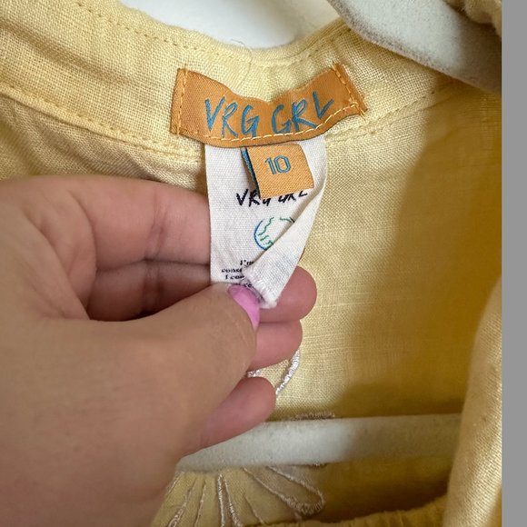 VRG GRL La Concha Linen Button Up Shirt &  Linen Short // Yellow - Picture 3 of 8